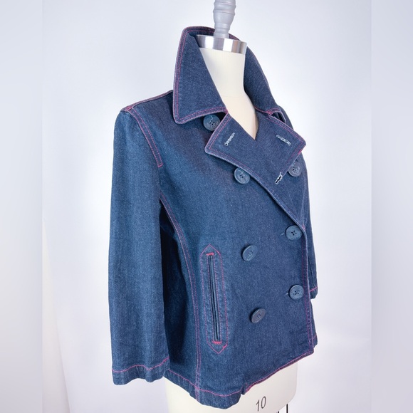 Ralph Lauren Denim Sailer Pea Jacket Size L - Picture 3 of 8